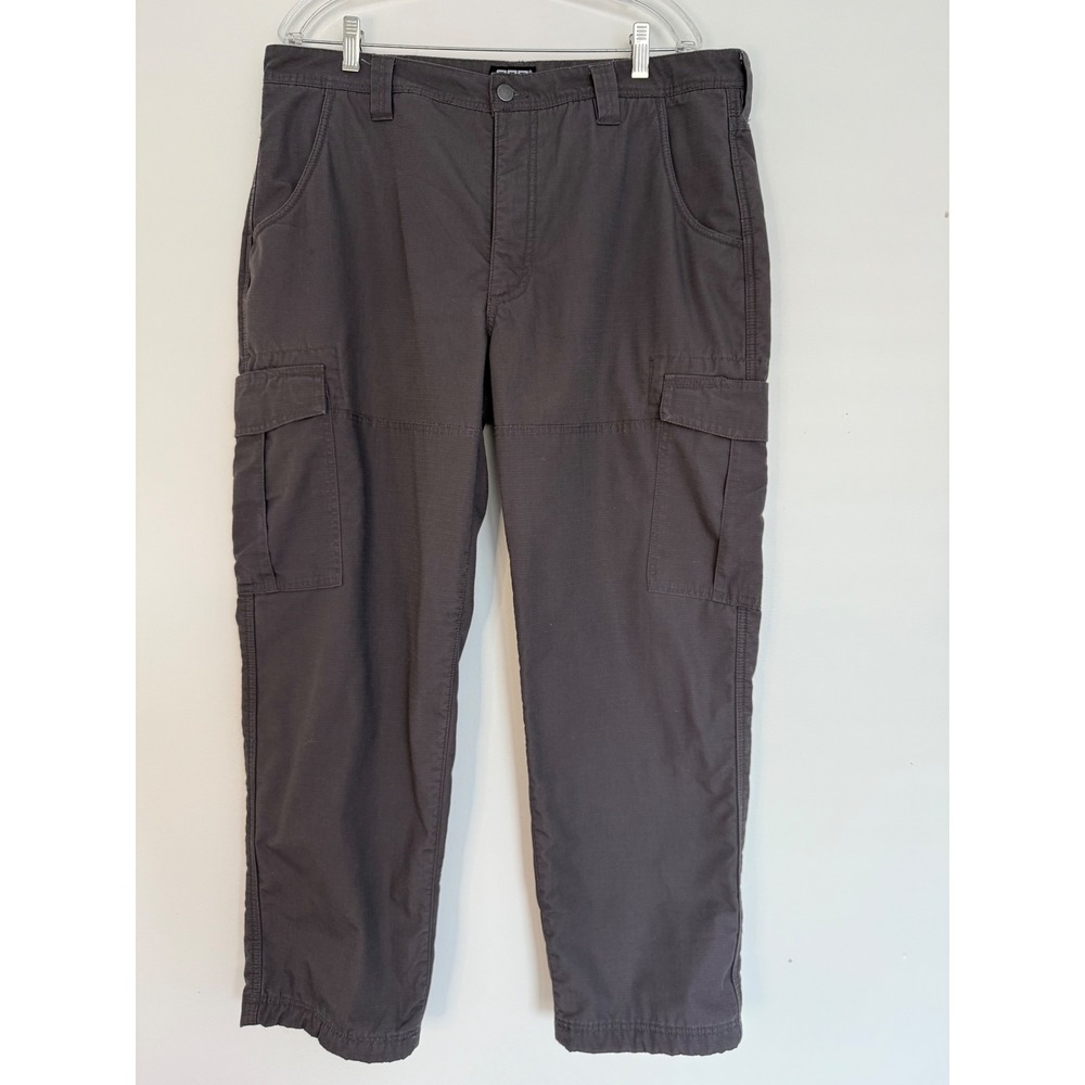 CQR Mens Utility Fleece Lined Cargo Pants 38/30‎ Dark Gray Workwear Gorpe Core